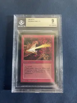 1993 BETA FIREBREATHING Mtg Magic The Gathering PSA BGS 9 MINT - Image 1