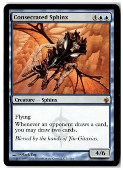 MTG Consecrated Sphinx - Mirrodin Besieged Moderately Played English - Image 1