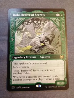 KHM Showcase TOSKI BEARER OF SECRETS 1x Rare Magic Kaldheim MTG NM - Image 1