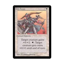 WOTC MtG Beta Holy Armor (C) EX - Image 1