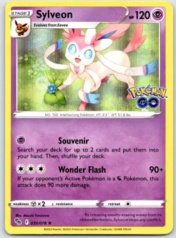 Sylveon Holo Rare Pokemon GO Holo 035/078 NM - Image 1