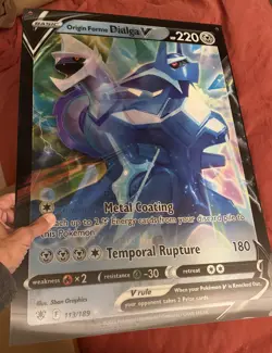 Pokemon Astral Radiance Dialga Palkia V 3D Lenticular Poster 17X24 Store Promo - Image 1