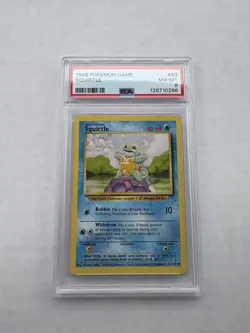 1999 POKEMON BASE SET UNLIMITED #63 SQUIRTLE PSA 8 - Image 1