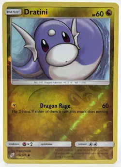 Pokemon TCG - Dratini Team Up Reverse Holo #116/181 Near Mint - Image 1