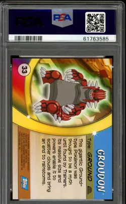 #33 - Groudon - 2004 Topps Pokemon - Advanced Challenge - PSA 8 Near Mint - Image 2