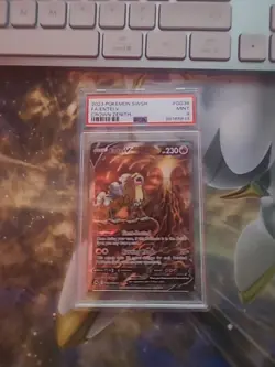 2023 Pokemon Entei v GG36 PSA 9 Crown Zenith Full Art Holo - Image 1
