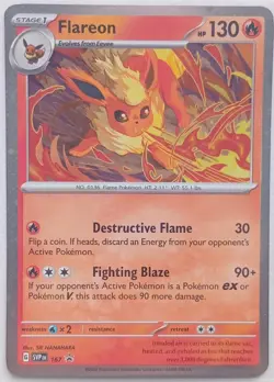 Flareon SVP167 Black Star Promo Prismatic Evolutions Pokemon TCG NM - Image 1