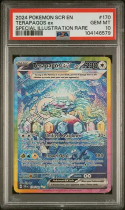 2024 POKEMON SCR EN-STELLAR CROWN SPECIAL ILLUSTRATION RARE TERAPAGOS EX PSA 10 - Image 1