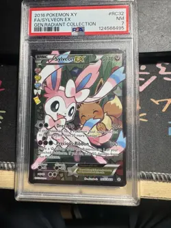 2016 POKEMON XY GENERATIONS RADIANT COLLECTION #RC32 FULL ART/SYLVEON EX PSA 7 - Image 1