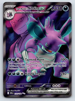 Team Rocket's Nidoking ex Ultra Rare Pokemon SV10: Destined Rivals 216/182 NM - Image 1