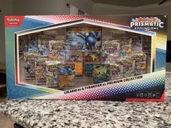 Pokemon TCG Scarlet And Violet Prismatic Evolutions Lucario ex & Tyranitar ex - Image 1