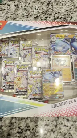 Pokemon TCG Scarlet And Violet Prismatic Evolutions Lucario ex & Tyranitar ex - Image 2