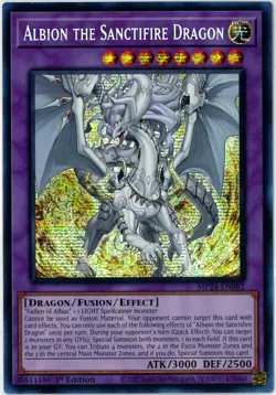 YuGiOh Albion the Sanctifire Dragon Prismatic Secret 1st Edition MP24-EN082 ENG - Image 1