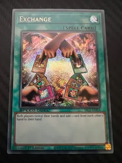 Yugioh Exchange SBC1-EN116 Secret Rare Speed Duel 1st Edition NM - Image 1