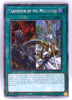 Pantheism Of The Monarchs RA04-EN261 Platinum Secret Rare Yugioh - Image 1