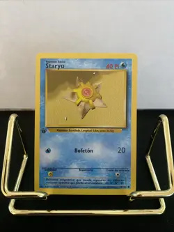 Pokemon Card - Staryu Base Set 1st Edition Spanish 65/102 Common - Image 1