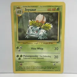 Ivysaur 30/102 Base Set WOTC 1999 Pokemon LP Uncommon Card - Image 1