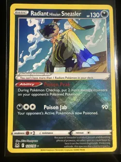 Radiant Hisuian Sneasler 123/196 Lost Origin Ultra Rare Holo Pokemon TCG Card NM - Image 1