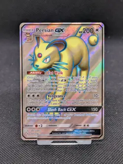Pokemon Card Persian GX 207/214 Unbroken Bonds Rare Full Art Holo - Image 1