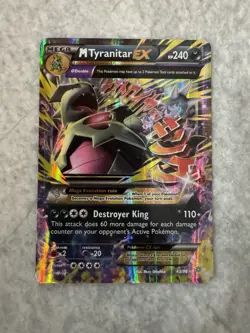 Pokemon TCG Mega M Tyranitar EX Holo Ultra Rare Card Ancient Origins 43/98 LP - Image 1