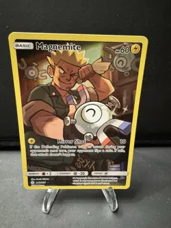 Pokemon TCG Magnemite Holo Secret Rare Card Sun & Moon Cosmic Eclipse 242/236 - Image 1