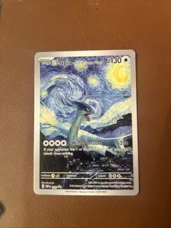 Pokemon Lugia Starry Night Van Gogh Trading Card NM FAN ART - Image 1