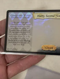 Vintage 2002 WOTC Harry Potter TCG Harry, Second Year Holo Card 28/140 Authentic - Image 3