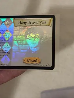 Vintage 2002 WOTC Harry Potter TCG Harry, Second Year Holo Card 28/140 Authentic - Image 4
