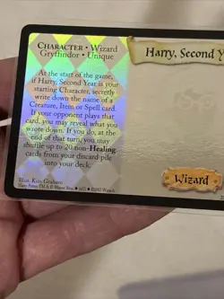 Vintage 2002 WOTC Harry Potter TCG Harry, Second Year Holo Card 28/140 Authentic - Image 5