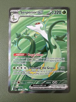 Serperior Ex 156/086 Black Bolt Pokemon Card Ultra Rare Full Art Mint BLK EN NM - Image 1