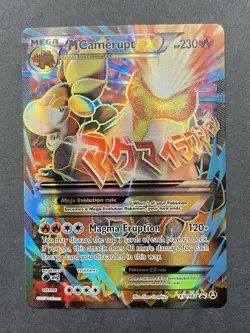 Pokemon Mega M Camerupt EX Holo Black Star Promo Card XY198a - Image 1