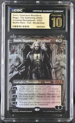 Sorin, Imperious Bloodlord (Borderless, Foil) Innistrad Rem. - CGC Pristine 10 - Image 1