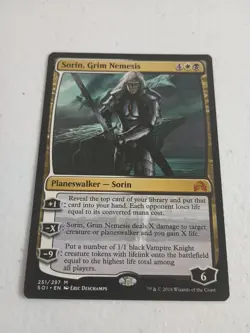 MTG Sorin, Grim Nemesis Shadows over Innistrad Magic Planeswalker Vampire NM - Image 1