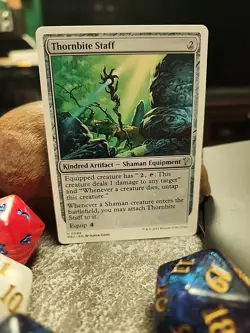 MTG Thornbite Staff - White border - Mystery Booster 2: Convention Edition #0099 - Image 1