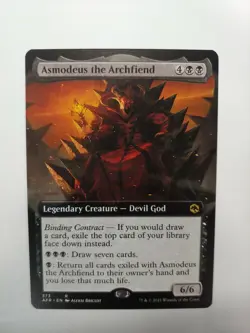 Asmodeus the Archfiend Borderless Art - Forgotten Realms - NM Pack Fresh - Image 2