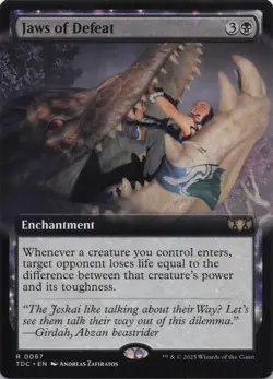 Jaws of Defeat (Extended Art) Tarkir Dragonstorm Regular Rare #67 NM MTG - Image 1