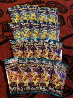 Pokemon Surging Sparks & Obsidian Flames 10 Packs Each ( 20 Packs Total !) - Image 1