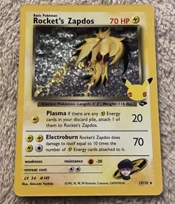 Rocket's Zapdos Celebrations: Classic Collection 15/132 Pokemon TCG Holo - Image 2