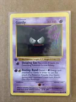 Pokemon TCG Gastly Base Set 50/102 1st Edition Never Played Near Mint - Image 1