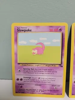 Pokemon TCG Slowpoke & Slowbro Fossil Edition Unlimited Regular LP - Image 2