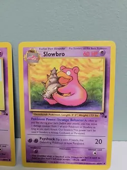 Pokemon TCG Slowpoke & Slowbro Fossil Edition Unlimited Regular LP - Image 3