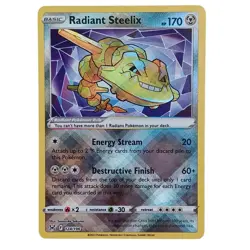 Radiant Steelix Rare 124/196 Lost Origin Pokemon TCG NM - Image 1
