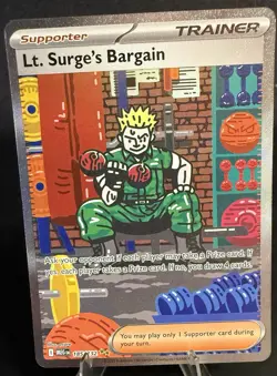 Lt. Surge's Bargain 185/132 Special Illustration Rare Pokemon Mega Evolution - Image 1