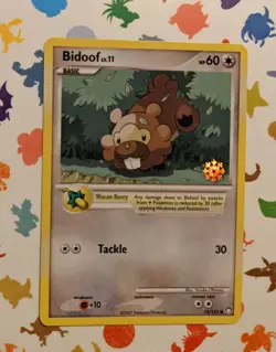 Pokemon TCG Bidoof 73/123 Snowflake Stamp Countdown Calendar Promo English 2008 - Image 1