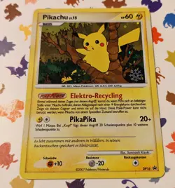 Pokemon TCG Pikachu DP16 Countdown Calendar Snowflake Stamp *German* Promo 2008 - Image 2