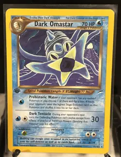 Dark Omaster 1st Edition Neo Destiny 19/105 Pokemon TCG Vintage WotC 2000 - Image 1