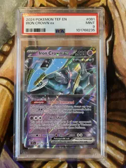 Iron Crown ex 081/162 Pokemon SV05: Temporal Forces English Holo - PSA 9 Mint - Image 1