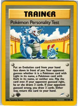 Pokemon Personality Test Uncommon Neo Destiny 102/105 NM 1st Edition - Image 1