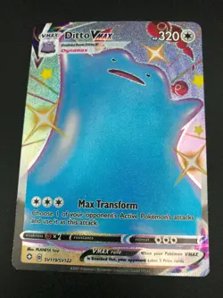 Ditto VMAX SV119/SV122 SHINY FULL ART RARE SWSH Shining Fates Pokemon NM 2021 - Image 1