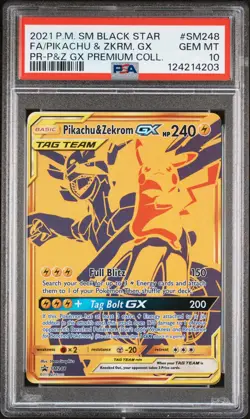 Pokemon Pikachu & Zekrom GX SM248 BSP Promo Premium Collection GEM MINT PSA 10 - Image 1
